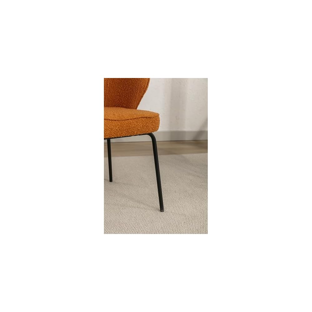 Leather Upholstered Chair,Luxury Velvet Swivel Chair with Metal Legs for Living Room Bedroom (Orange)