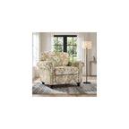 Folral Accent Chairs Set of 2, Comfy Reading Armchair, Sand