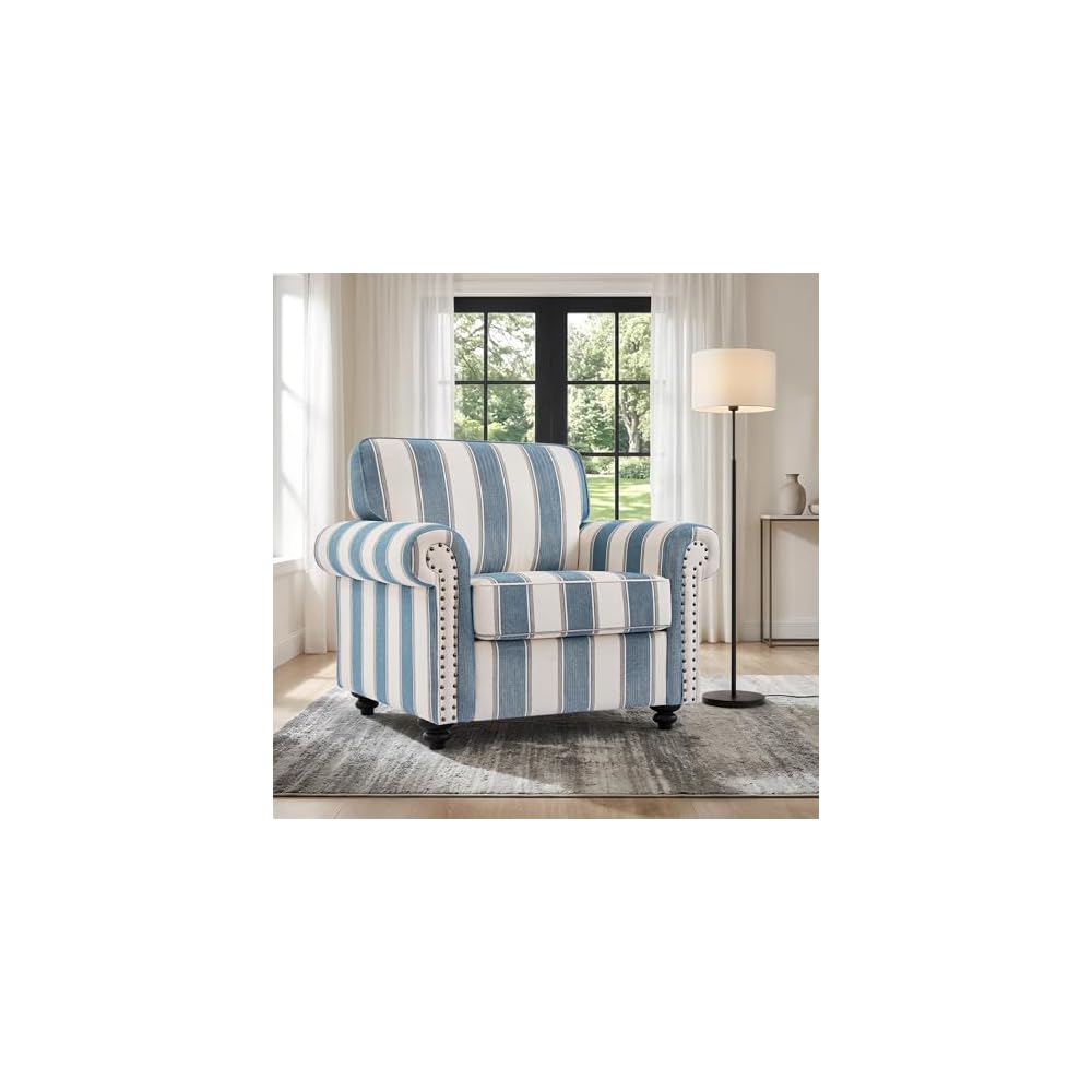 Folral Accent Chairs Set of 2, Comfy Reading Armchair, Sand